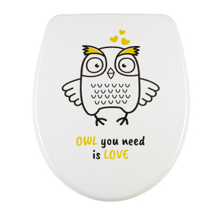 diaqua® WC-Sitz Nice Slow Down Owl 40.5 - 46 X 37.5 CM