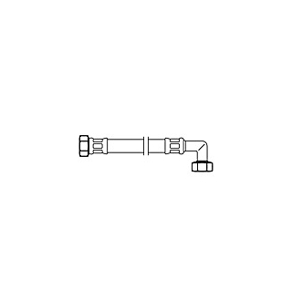 NEOFLEX® Panzerschlauch DN8 mit VS IG X IG gebogen 3/8 X 3/8 30 CM