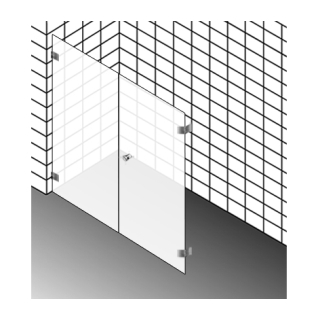 Tür 1-flg. Dusch-Design DIAMANT FLORA DD31.TFGR183-200 Breite 1431 mm bis max. 1830 mm