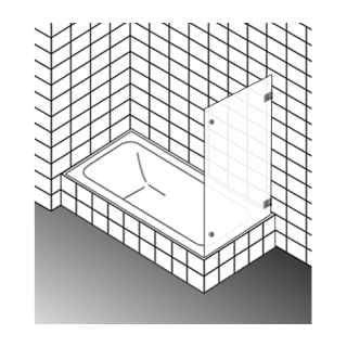 Seitenwand Dusch-Design DIAMANT FLORA DTD1.SWGD063-160 Breite 231 mm bis max. 630 mm