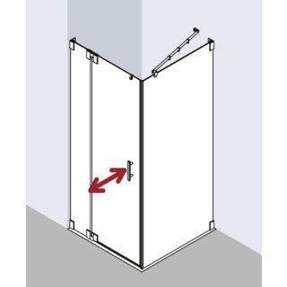 Pendeltür 1-flg. DIAMANT FILIA DIFI 1FW (Mass lt. Skizze) Breite max. 1050 mm