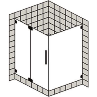 Tür 1-flg. m. Festfeld DIAMANT ALVA mit SW, 1000x1000x2000 mm