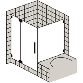 Tür 1-flg. m. Festfeld DIAMANT ALVA mit SW verkürzt, 1000x1000x2000 mm