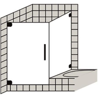 Tür 1-flg. m. SW verkürzt DIAMANT ALVA 1000x1000x2000 mm