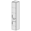 Hochschrank Spacio 30 cm B: 30, H: 168, T: 33,2 cm