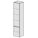 Hochschrank Spacio 40 cm B: 40, H: 168, T: 33,2 cm