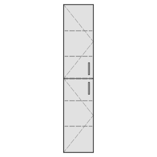 Hochschrank ALETA 35,0 x 140,0-180,0 x 35,0 cm