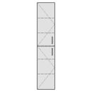 Hochschrank ALETA 35,0 x 140,0-180,0 x 35,0 cm