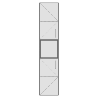 Hochschrank ALETA 35,0 x 150,0-180,0 x 35,0 cm