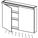 SpiegelschrankAlterna format LED plusmit...