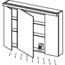 SpiegelschrankAlterna format LED plusmit...
