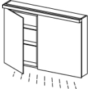 SpiegelschrankAlterna format LED plusmit...