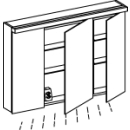 SpiegelschrankAlterna format LED plusmit...