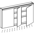 SpiegelschrankAlterna format LED plusmit...