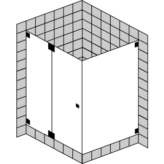 Tür 1-flg. m. FF m. SW Optima P  bis max. 1200x1200x2000 mm